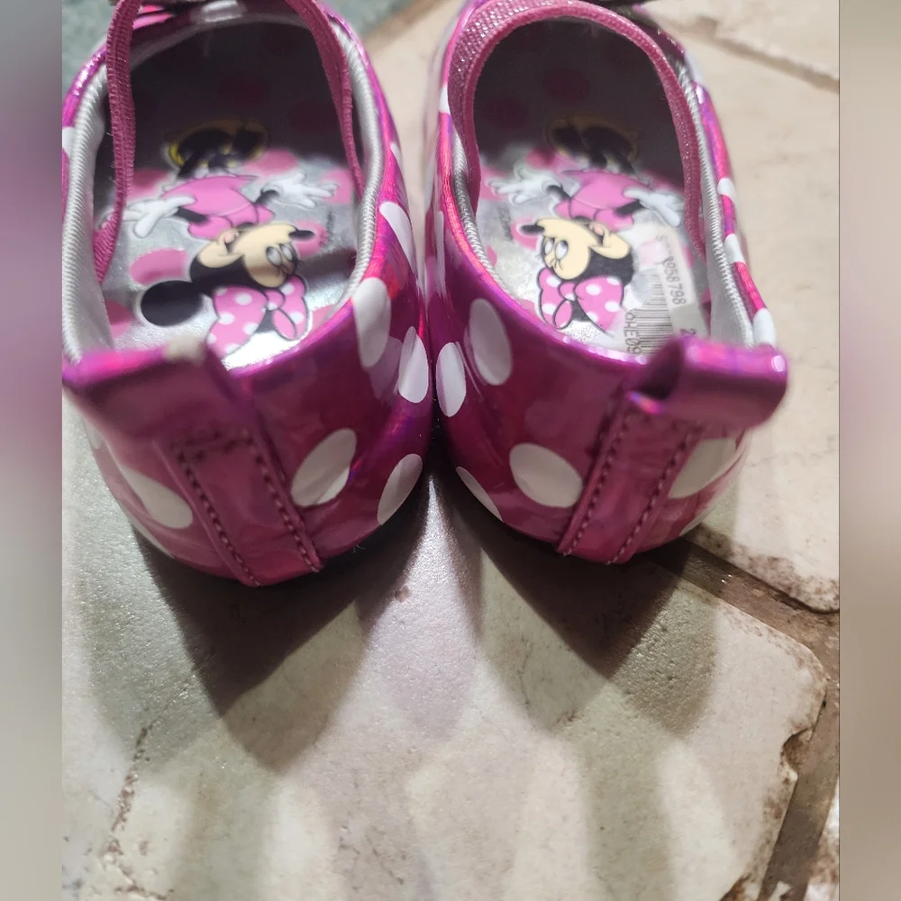Disney Baby Walker Shoes Pink White Minnie Mouse